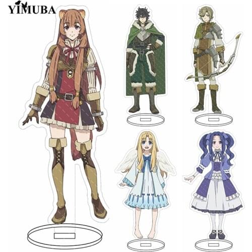 The Rising of the Shield Hero Acrylic Stand Model Plate Desk Decor Iwatani Naofumi Raphtalia Filo Amaki Ren Stand Figure Keyring