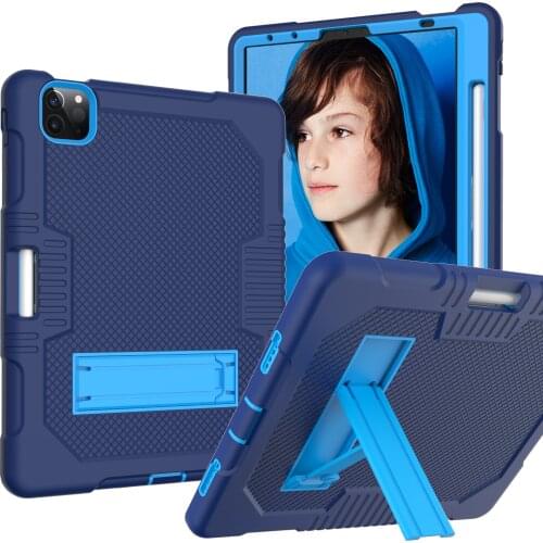 For Ipad Anti-drop Protective Sleeve iPad 11 12.9 2018 2020 Air4 10.9 hand-held Shock Proof Full Body Cover Handle Stand Sleeve