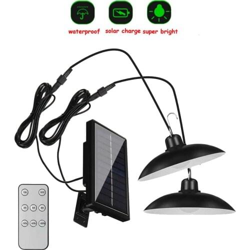 Retro Lampshade Solar Pendant Chandelier solar Light outdoor lighting of garden security lamp spotlights waterproof Street wall