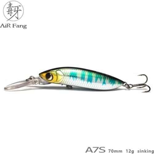 Lurefans Long Shot Fishing Lure Sinking Minnow A7s For Sea Fishing Fishing Tackle 12g 70mm Fake Bait