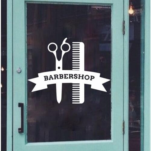Modern Barber Shop Wall Sticker Home Decoration Stickers Murals Vinyl Removable Home Decorative Wall Decals