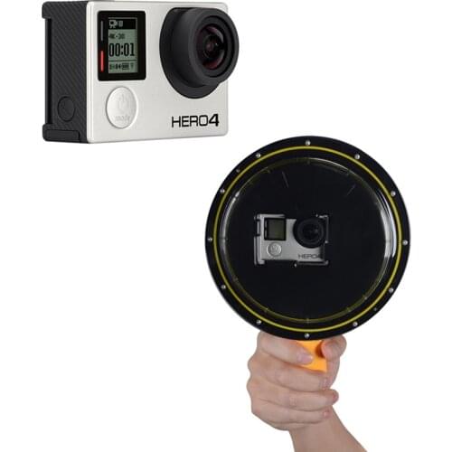 Suptig 6"General(60*43.2*42mm) Waterproof Dome Port Cover for GoPro Hero4 3+ 3 SJ4000 Session Eken h9r Action Camera Accessories