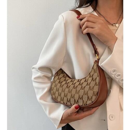 Vintage Letters Shoulder Crossbody Bags for Women Handbag Purses 2021 New Underarm Messenger Bags Female Tote High Quality