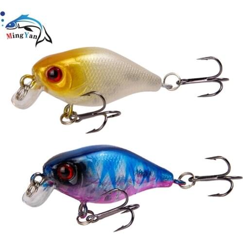 1pcs Wobbler Crankbait Fishing Lure 3D Eyes 4cm/4.6g Topwater Artificial Plastic Hard Bait Japan Crankbait Carp Fishing Bait