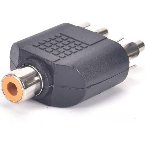 Y Splitter RCA 3.5 Stereo Female Jack to 2 RCA Male plug Adapter Headphone Y Audio Adapter Converter Audio Video Plug Connctor