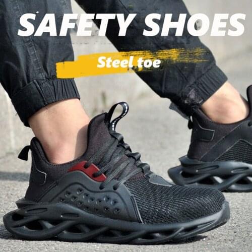 Brand JUBANG Blade Sole Safety Working Shoes for Men Women Soft Breathable Mid Cut Leisure Protection Anti-smash and Anti-stab