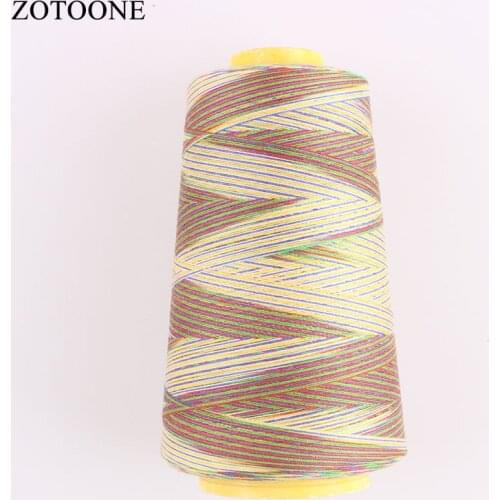 ZOTOONE 40S/2 Machine Embroidery Thread 3000Y/Spool Industrial Polyester Sewing Thread Colorful for Leather Embroidery Lines D
