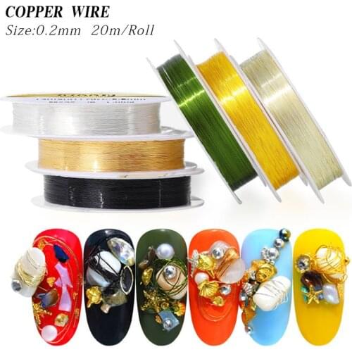 1roll Metal Wire 3D Nail Jewelry Decoration Charms Rose Nail Art Manicure Accessories Premium Quality Materials Nail Art -VL16