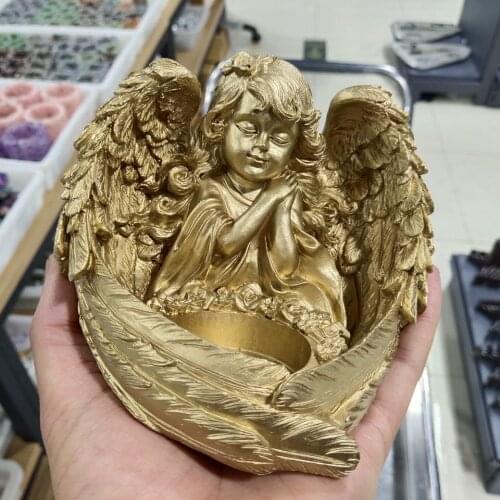 1pcs Angel Figures Statue Redemption Angel Sculpture Resin Ornaments for Home Office Church Decoratio