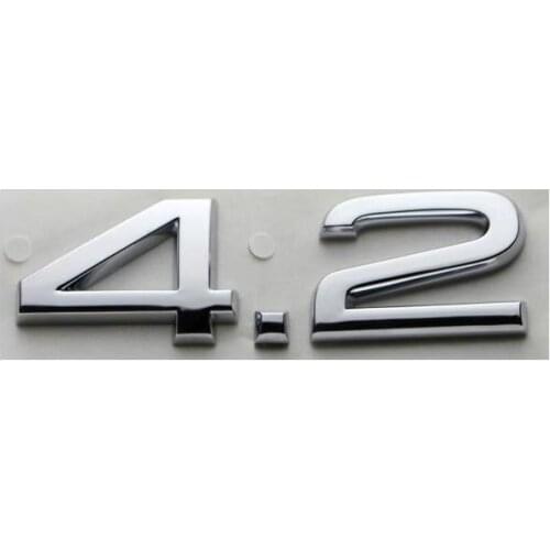 1pcs/lot Free Shipping 4.2 Chrome Badge Emblem Sticker Logo