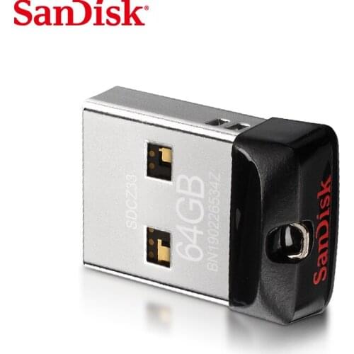 100% Original SanDisk USB 2.0 CZ33 Mini Pen Drive 64GB 32GB 16GB USB Flash Drive Memory Stick U Disk USB Key Pendrive for PC