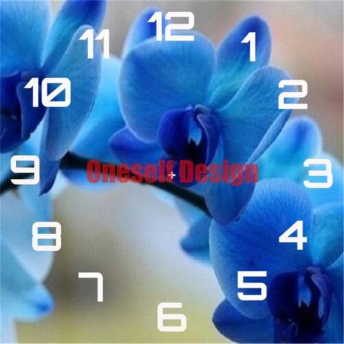 3d diamond painting clock flower 5d diamond embroidery clock rhinestone pictures decoration home diamond art kit diy frame