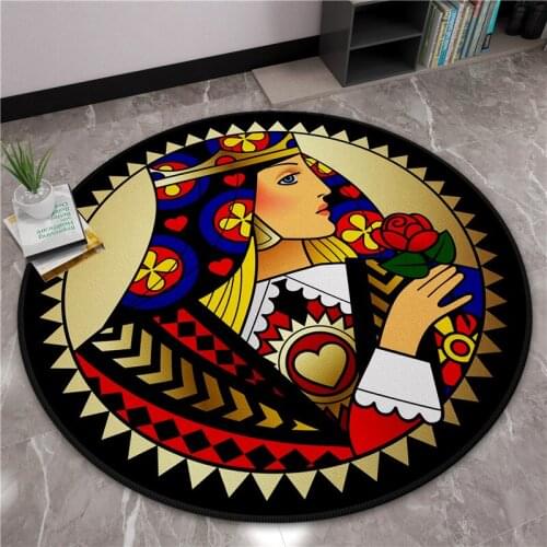 3D Creative pattern Round Carpets Home Decor Fluffy Rugs Sofa Coffee Table Anti-Skid Floor Mat Kid Shaggy Bedroom play Area Rug
