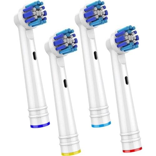 4Pcs For Oral-B Electric Toothbrush EB20P High Quality Plastic Soft Depth Clean Toothbrush Head Replacement Brush Heads