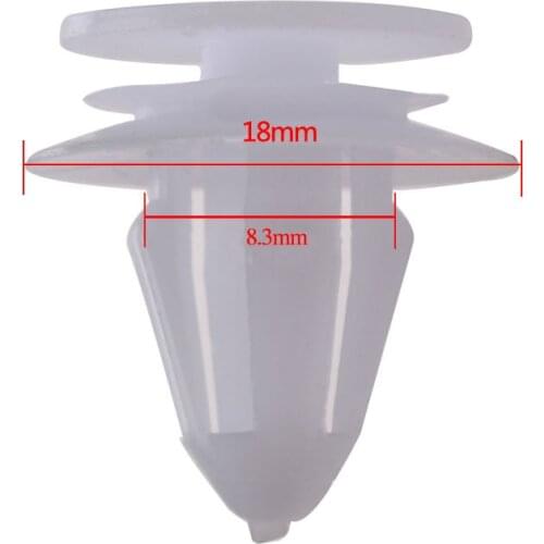 50Pcs Plastic Rivet Car Door Trim Panel Retainer Clips 8.3mm Hole Push Engine Cover Fender Auto Fastener For V W Volkswagen Golf