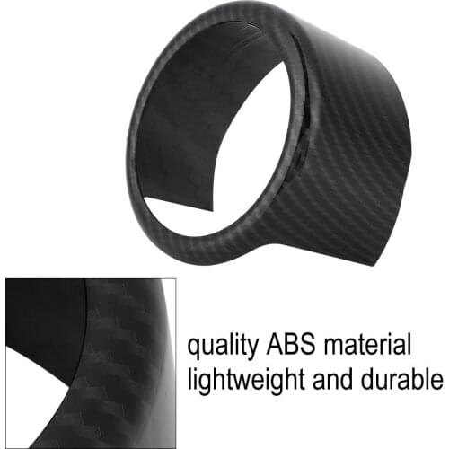 Car Decorative Front Grill Logo Ring Trim Frame Cover for Alfa Romeo Stelvio 2017-2018 Carbon Fiber