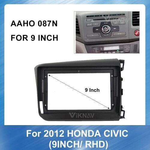 Car Radio Fascia for HONDA CIVIC 2012 (RHD) Dash Kit Refitting Installation Frame Stereo Panel Head Unit Bezel Left Hand Drive