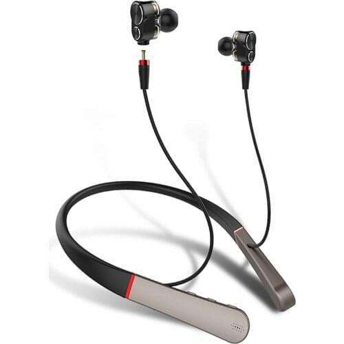 Wireless Bluetooth Earphone Triple Hybrid Multidriver Detachable Headphones Stereo Sport Music Audiophile Hanging Neck