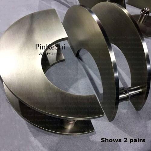 Ancient bronze color wooden door pull and push handle