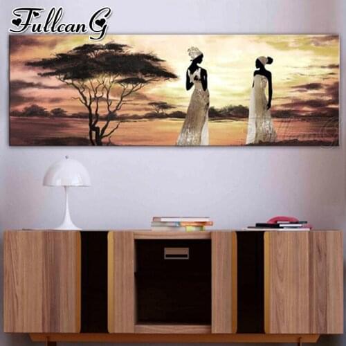 FULLCANG African Goddesses diy diamond painting full square round drill embroidery sale mosaic 5d needlework wall decor FC1968