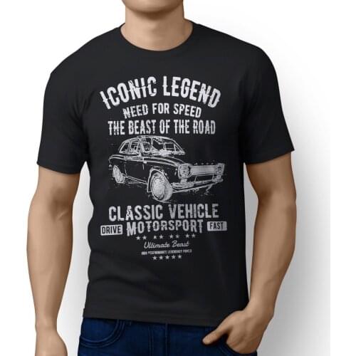 100% Cotton Print Mens Summer O-Neckamerican Car Escort Mk1 RS Mexico Rally Inspired Motorsports Car Art T-Shirt
