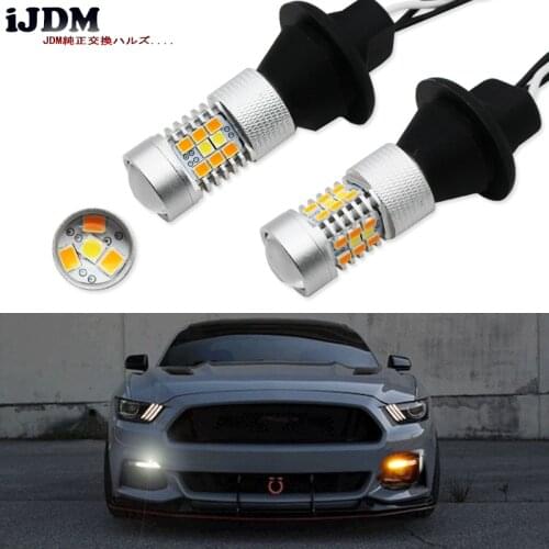 IJDM High Power T20 7440 LED 28-SMD 3030 LED Daytime Running Lights/Turn Signal Lights Conversion Kit For 2015-up Ford Mustang