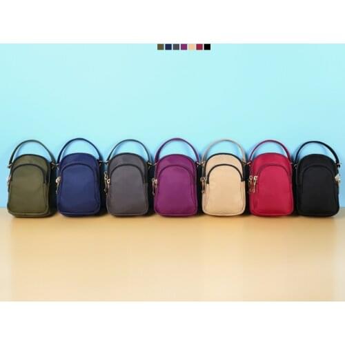 Women Small Crossbody Bag Lightweight Cell Phone Purse Top Handle Handbags Satchel with Adjustable Strap Nylon Messenger Bags