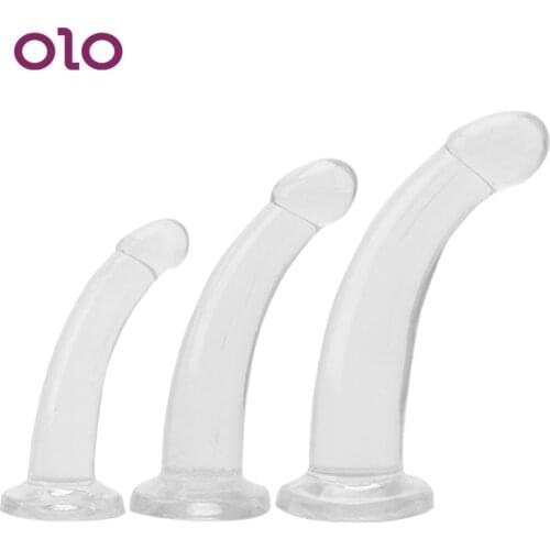 OLO Soft Penis Jelly Dildo Anal Butt Plug Strapon Artificial Penis Suction Cup Large Dildo Erotic Sex Toys for Woman