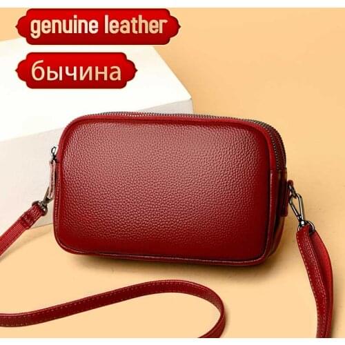 2020 New Genuine Leather Real Cowhide Womens Leisure Fashion Bag Womens Messenger Bag Shoulder Bag Cross Bag Womens Handbag