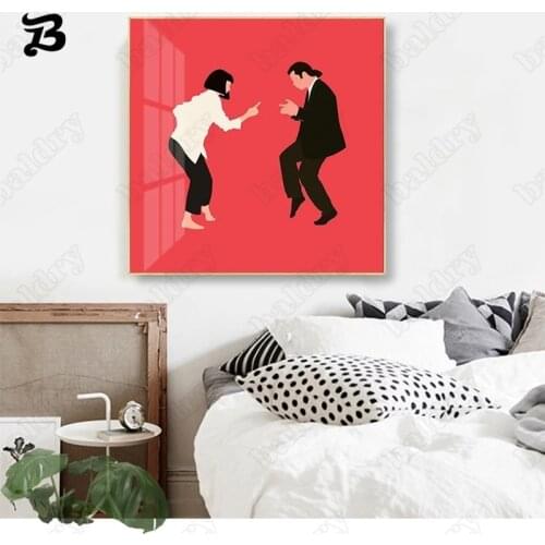 Modern Classical Canvas Painting Wall Art Posters and Prints Two People Are Dancing Funny Wall Pictures for Bedroom Decoration