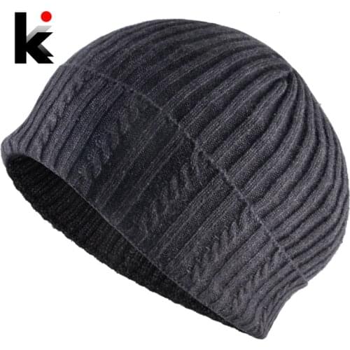 Mens Knitted Beanie Hats Autumn Winter Knitting Wool Skullies Beanies Men Solid Color Unisex Casual Knit Bonnet Cap Women Gorra