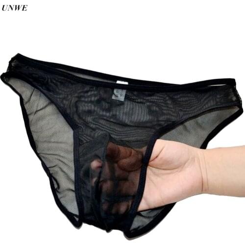 Full Transparent Mens Mesh Underwear Perspective Man Sexy Lingerie Hot Mens Gay Panties/Briefs M-XL