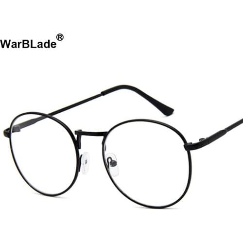 2018 Vintage Unisex Retro Style Round Metal Frame Clear Lens Glasses Optical Spectacles Casual Eyewear Plain Glass WarBLade