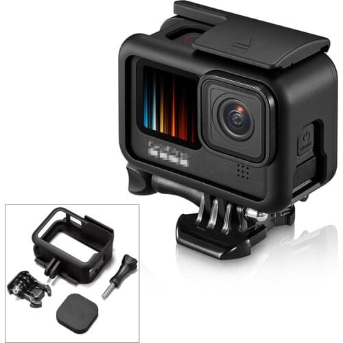 Waterproof Protective Frame Border Side Standard Shell for GoPro Hero 9 Action Camera Housing Case Buckle Mount Accessories