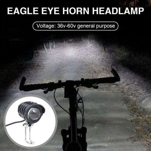 Waterproof Horn Headlight Portable Electric Bike LED Front Light E-Scooter Motorcycle Waterproof Cycling Elements