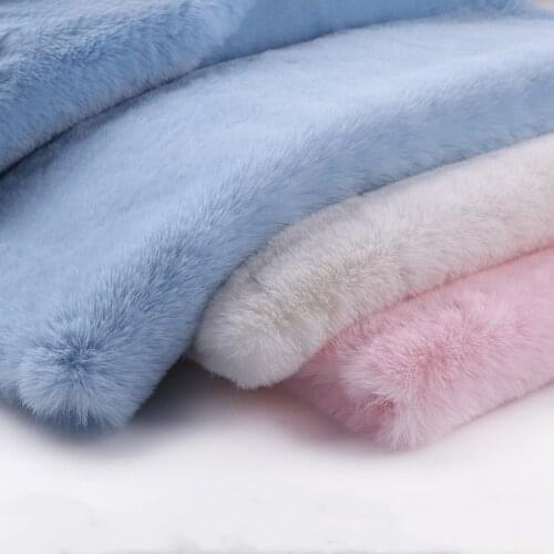 Imitation fur coat imitation Rex rabbit hair vest coat clothing fabric thickened short plush pillow DIY manual fabric
