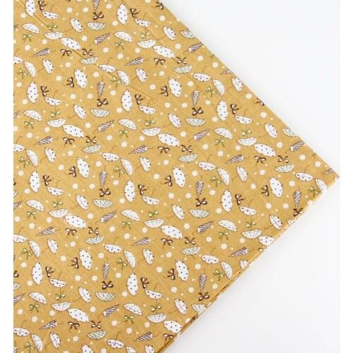 0.5 meter width 156cm brown Print Plain 100% Cotton Fabric for Home Textile Patchwork Quilted Fabrics