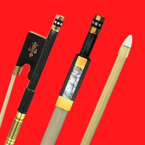 1 Pc PRO Light Strong Carbon Fiber 4/4 Violin Bow Nickel Copper White Horse Hair Fluer-de-lys Frog Best Balance Accessories