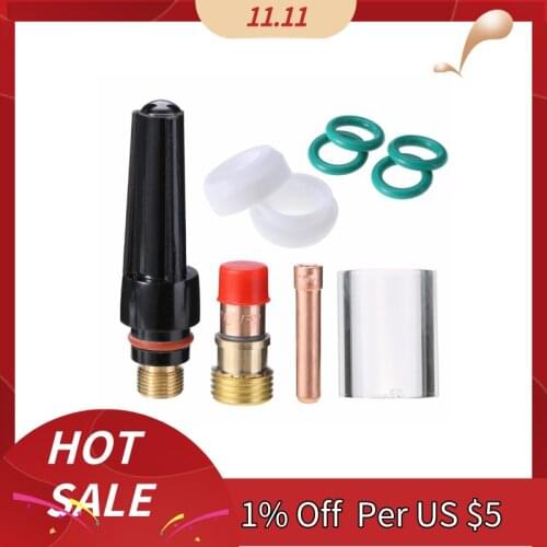 10pcs/set New TIG Gas Lens Welding Torch #10 Pyrex Cup Kit For WP-17/18/26 3/32 INCH