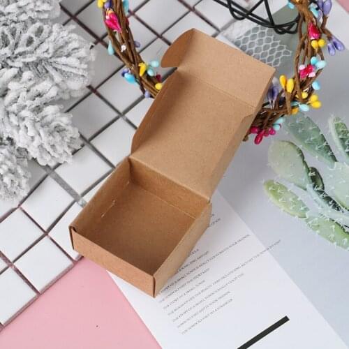 10pcs Brown Kraft Paper Aircraft Gift Boxes Blank Handmade Soap Packing Box
