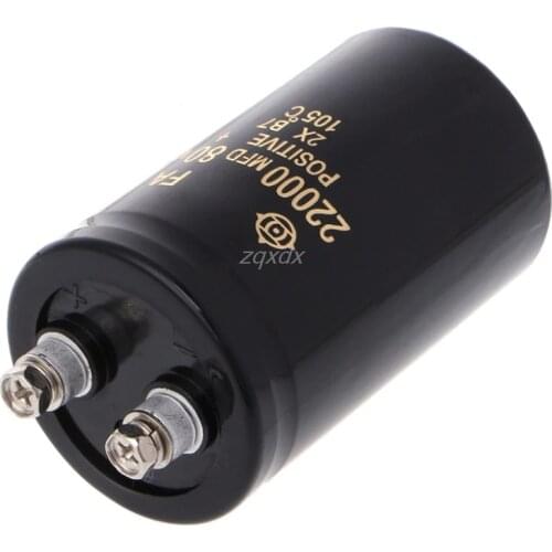 22000uF 80V Electrolytic Screw Capacitor Audio Amp Power Supply 50x80mm 105 Celsius Degree Electrolytic Screw Capacitor JAN10