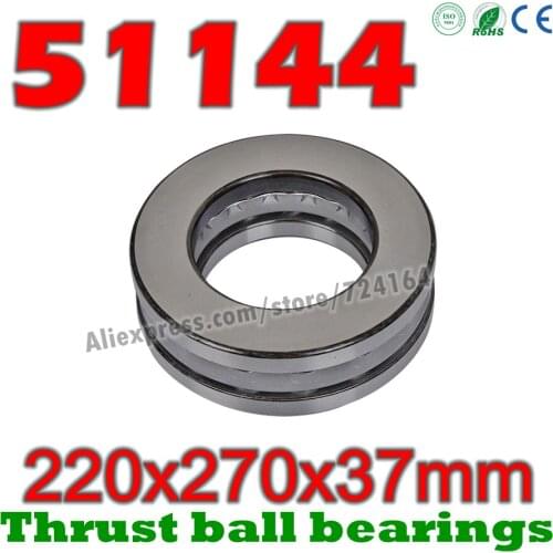 220x270x37 mm Thrust Ball Bearings 51144 Axial 51144M 8144 8144H Plane 220*270*37 High quality Steel or brass cage Wholesale