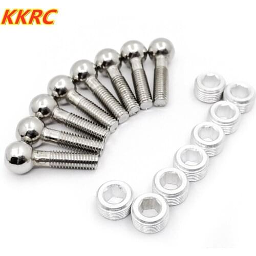 8Pcs HSP 1:10 RC car 02152 M5 Metal Ball-Head Screw or Nut For 1/10 1:10 RC Model Car 94122 94166 94155 94177 94188