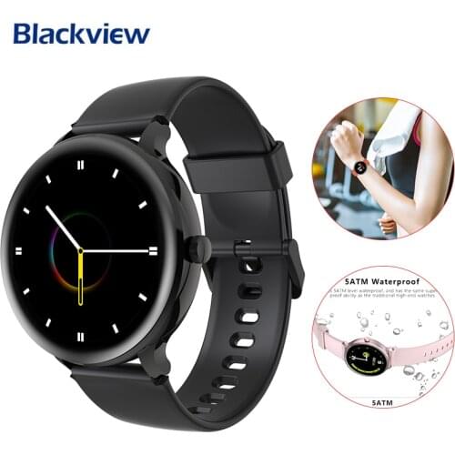 Blackview X2 Smart Watch 5ATM Waterproof Heart rate monitor Ultra-Long Battrey Sleep Monitor for IOS Android Smartphone