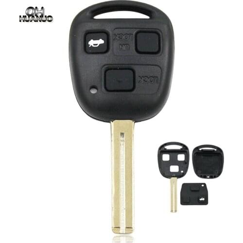 3 buttons Remote Key Shell housing Case fob For Lexus RX350 ES300 ES330 GS400 GS430 GS470 LS400 LS430 with rubber button pad