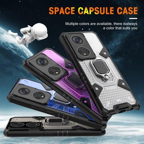 For Honor 50 Pro Case Camera Protect Armor Cover On Honor50 SE Honer 50SE 50Pro Car Magnetic Holder Ring Stand Shockproof Coque