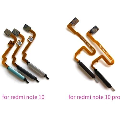 For Xiaomi Redmi Note 10 Pro Fingerprint Sensor Home Button Ribbon Flex Cable