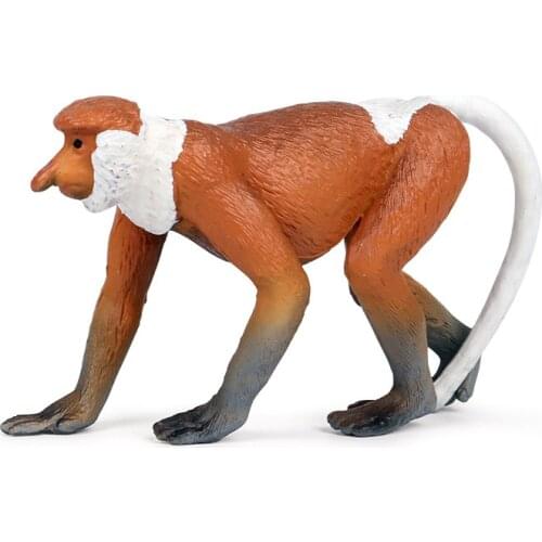 Proboscis Monkey Animal Figure Collectible Toys Wild Animal Cognition Action Figures Kids Plastic Model Toys