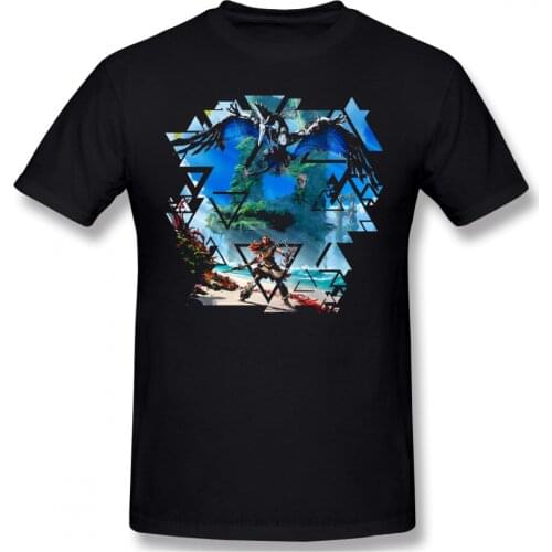 Men Horizon Zero Dawn Nora Hunter Aloy Focus Game T-Shirts Funny Tops Forbidden West Pure Cotton Tees Harajuku TShirt