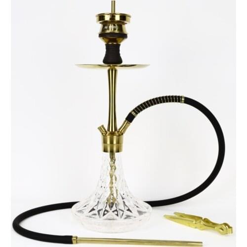 Hookah Stainless Steel Hookah - Shisha with Leather Bag Portable Hookah Cachimbas Nargile Chicha Water Pipe Travel Best Shisha